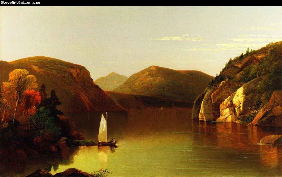 Moore, Albert Joseph Setting Sail on a Lake in the Adirondacks